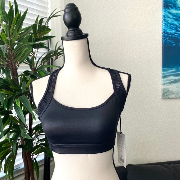 🔥NWT 90 Degree by Reflex Metallic Mesh Sports Bra - Picture 2 of 5